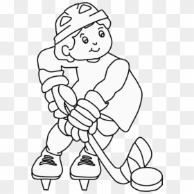 Playing Hockey Colouring Pages, HD Png Download - funny png gif