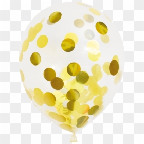 Balloons Confetti Gold 6-pack, HD Png Download - konfetti png