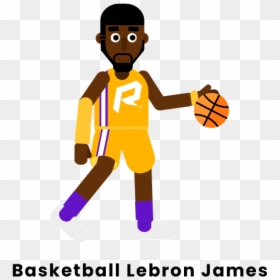 Basketball Lebron James - Cartoon, HD Png Download - lebron dunk png