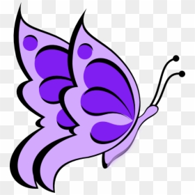Transparent Purple Butterflies Clipart - Spring Butterfly Clip Art, HD Png Download - free butterfly png