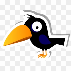 Cute Raven Sticker - Cute Cartoon Raven Bird, HD Png Download - raven png images