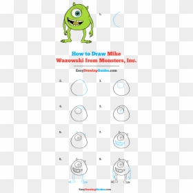 How To Draw Mike Wazowski From Monsters, Inc - Easy Monsters Inc Drawing, HD Png Download - monsters university png
