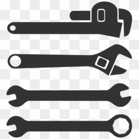 Wrench Clipart Black And White, HD Png Download - hardware tools png