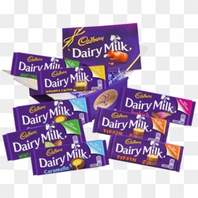Dairy Milk Chocolate Bar Flavours, HD Png Download - dairy milk png