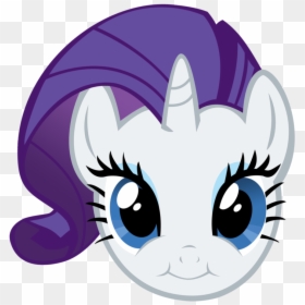 My Little Pony Rarity Head, HD Png Download - rarity png
