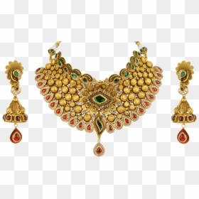 Gold Jewellery Set Png, Transparent Png - png jewellers necklace designs