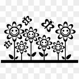 Cartoon Flowers Background, HD Png Download - png flowers background images