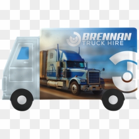 Semi Truck On Highway, HD Png Download - container truck png