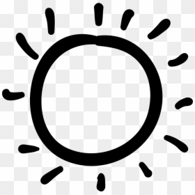 Hand Drawn Sunshine Clipart Black And White, HD Png Download - sun png