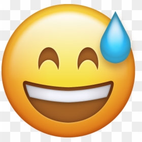 Emoji Sweat Png, Transparent Png - iphone png