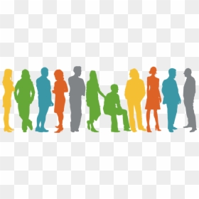 People Silhouette Cartoon Transparent Background, HD Png Download - people png