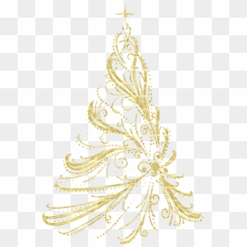 Golden Christmas Tree Png, Transparent Png - christmas tree png