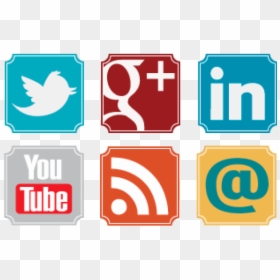 Retro Social Media Icons, HD Png Download - social media icons png