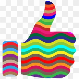 Rainbow Thumbs Up Emoji, HD Png Download - thumbs up png