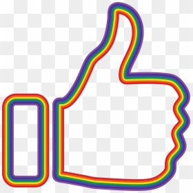 Rainbow Thumbs Up Emoji, HD Png Download - thumbs up png