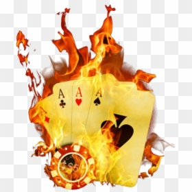 Fire Playing Cards Png, Transparent Png - on fire png