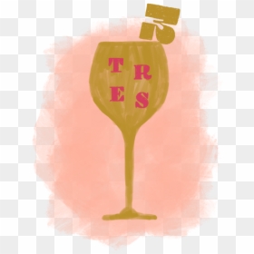 Tres 2 - Wine Glass, HD Png Download - wine glass pour png