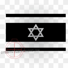 Israel Flag Sticker - Black And White Israeli Flag, HD Png Download - carbon fiber texture png