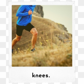 Man Running On Hill, HD Png Download - people jogging png