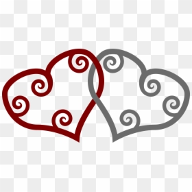 Two Hearts Shapes - Maori Heart Png, Transparent Png - two heart png