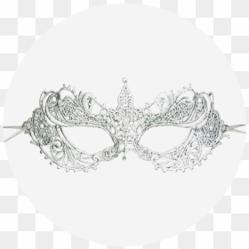 Grey Lace Mask - Mascara Da Anastasia Steele, HD Png Download - silver masquerade mask png
