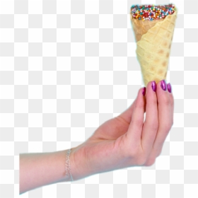 #icecreamcone #icecream #hand #holding #summer - Hand Holding Ice Cream Png, Transparent Png - hand hold png