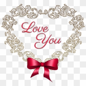 Heart With Red Bow Love You Png Clipart Picture - Love Bunga Png, Transparent Png - we love you png