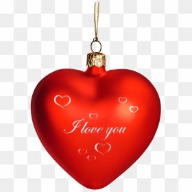 Glass Heart Red Matte "i Love You - Happy Birthday Heart, HD Png Download - we love you png
