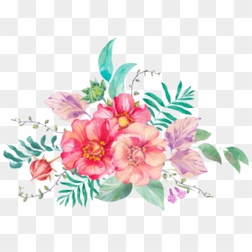 Colorful Colorful Flower Cartoon Transparent - Transparent Floral Arrangement Clipart, HD Png Download - colorful flower png