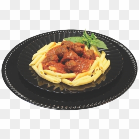Picture Of Penne Pasta & Meatballs - Platos Italianos Png, Transparent Png - meatballs png
