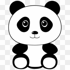Panda Cartoon Black And White, HD Png Download - white kid png