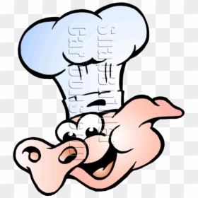 Chef Pig Head Mascot Logo - Chef Pig Head Png, Transparent Png - pig head png