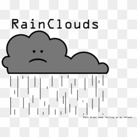 Cartoon, HD Png Download - rain clouds png