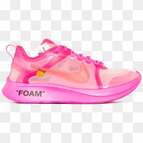 Nike Zoom Off White Pink, HD Png Download - nike png white