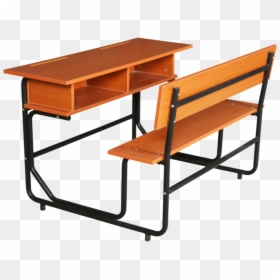 2 Person Student Plastic School Desk And Chair - 2 Person School Desk, HD Png Download - student desk png