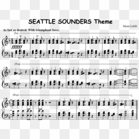 Seattle Sounders Theme Sheet Music Composed By Idean - Sounders Theme Song Music, HD Png Download - seattle sounders png