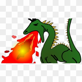 Dragon Breathing Fire Clipart - Dragon Blowing Fire Clipart, HD Png Download - breathing png