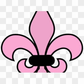 Pink Flower Clipart Girly Flower - Fleur De Lis Clip Art, HD Png Download - fleur-de-lis png