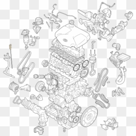 Line Art, HD Png Download - rav4 png