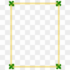 Fleur De Lis Gold And Green Border Free Borders And - List Of Office Stationeries, HD Png Download - fleur de lis border png
