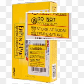 Epipen Auto Injector Box With Pharmacy Sticker Png - Epipen, Transparent Png - epipen png