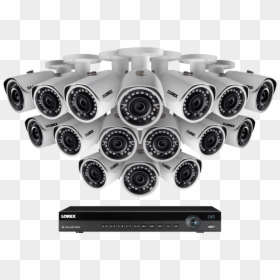 1080p Security Camera System With 16 Channel Nvr And - Ip Camera Set Firma 16 Cameras, HD Png Download - lens flair png