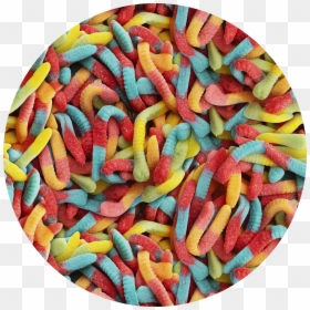 Neon Sour Gummy Worm, HD Png Download - gummy worm png