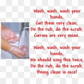 Wash Wash Wash Your Hands Poem , Png Download - Poem On Washing Hands, Transparent Png - washing hands png