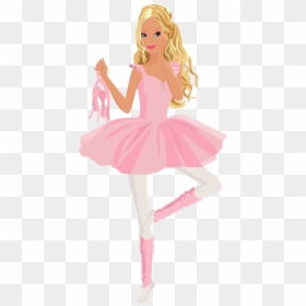 Cartoon Barbie Doll, HD Png Download - pink tutu png