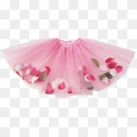 Tulle Skirt With Flowers, HD Png Download - pink tutu png