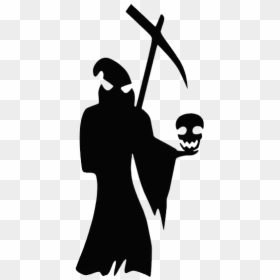 Black Death Skull On Grim Reaper Hand Tattoo Stencil - Png Tattoo In Hand, Transparent Png - skull tattoos png