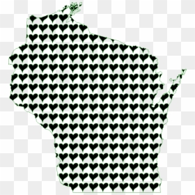 Wisconsin Love - Pattern, HD Png Download - outline of united states png