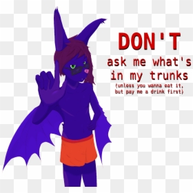 Blue Bat Anthro Pointing A Finger At You To Tell You - Cartoon, HD Png Download - pointing at you png
