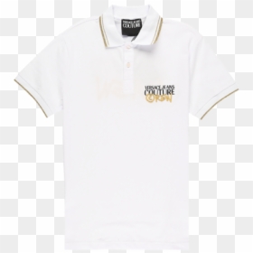 Versace Vjc Crew Polo Shirt - Polo Shirt, HD Png Download - white polo shirt png